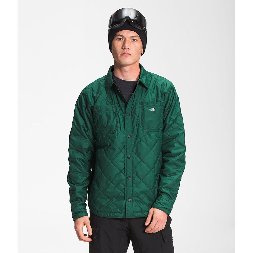 The North Face Insulated Jacket Mens Australia - The North Face Fort Point Insulated Flannel Green /